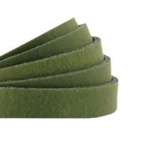 DQ Lederband flach 10mm grun